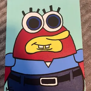Sponge Crab Painting - Handmade Artwork for Home Decor
