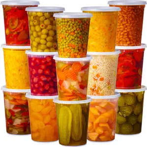 24 Pack -32 Oz Plastic Deli Containers with Lids - Food Storage Containers with Lids