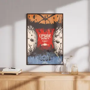 [Sale off up to 50%]-[FREE-SHIP] Stranger Things season 5 inspired poster, Upside down fan art poster, Stranger things digital fan art, Stranger things printable