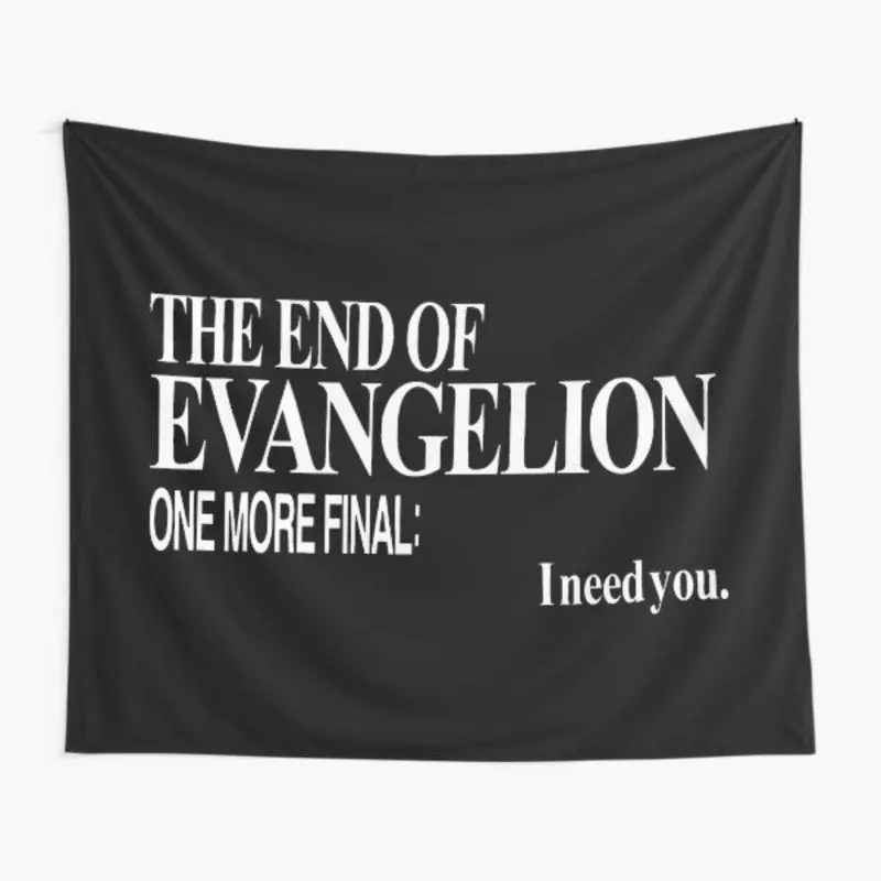 The End of Evangelion 1 More Final I Need You Print Tapestry, Cotton Hanging Tapestry, Lightweight Funny Meme Room Decor for Bedroom, Home Gift bedroom decor tapestry cheap bedroom decor cool stuff for your bedroom