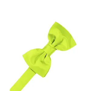 Lime Luxury Satin Bow Tie