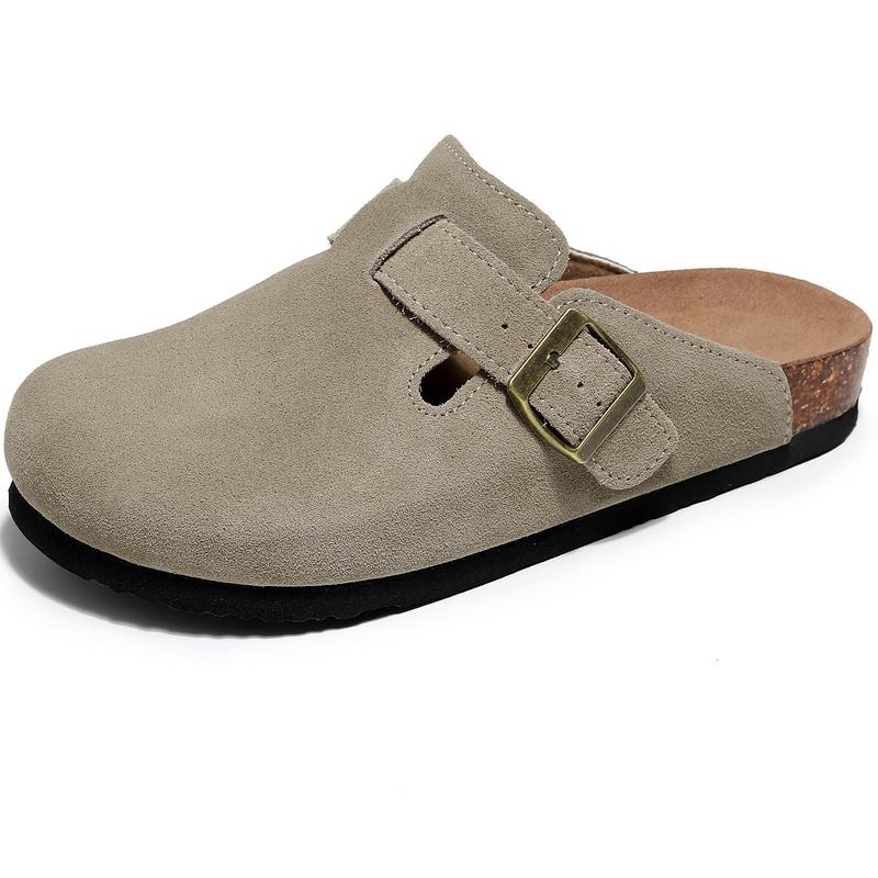 Suede Clogs For Women And Men  with Arch Support-Stylish Leather Mules for Men and Women, Comfortable Potato Shoes with Arch Support for All-Day Comfor