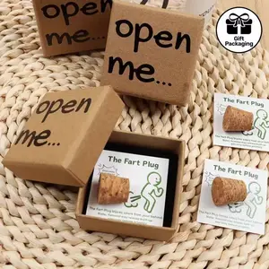 Funny Butt Gift Box with Cartoon Characters and Humorous Quotes, Funny Gifts Perfect for Christmas Halloween Birthday Jokes, Durable Paper Box