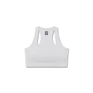 W096. LYCRA® ADAPTIV Racerback Sports Bra - Slate Grey
