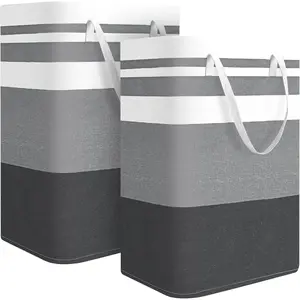 2-Pack Large Laundry Bag, ,Collapsible Tall Clothes Hamper with Extended Handles for Clothes Toys in the Dorm and Family,NO have Wire frame not stand up!