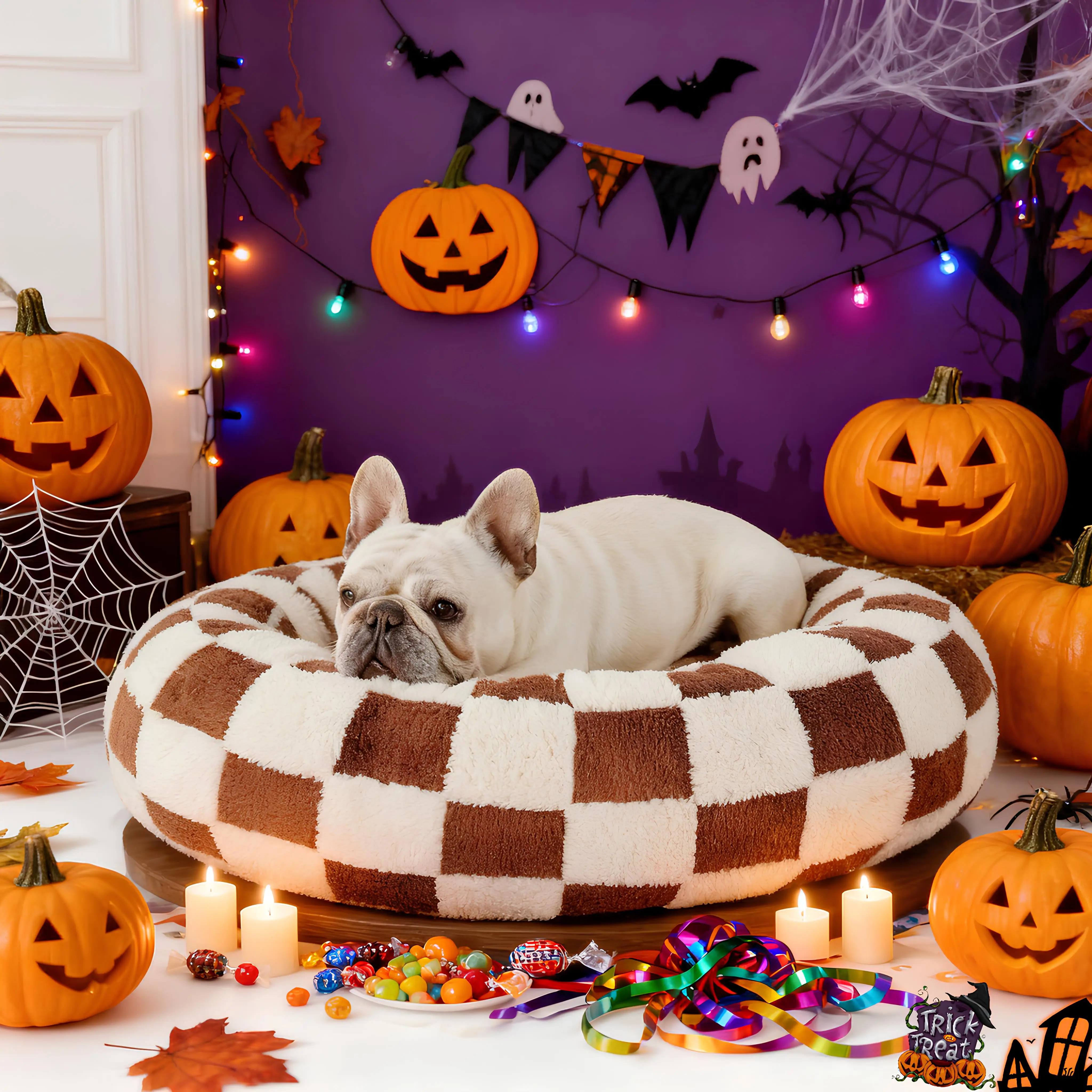 Lesure Donut Dog Bed, Cute Calming Bed for Small/Medium/Large Dogs & Cats, Camas para Perros, Washable, Round Pet Bed, Anti-Slip Bottom, Pet Supplies