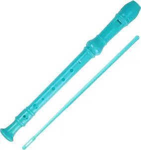 Soprano Recorder Descant Flauta Recorder 8 Hole ABS Clarinet  Style Treble flute C Key for   With Fingering Chart Instructions with Cleaning Rod Bag green