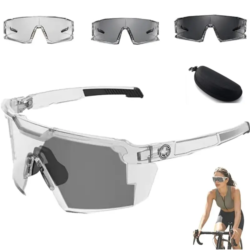 Y2K Photochromic Polarized Sunglasses, Oversized Vintage Aviator Safety Glasses for Men Women, UV400 Anti-Glare Sports Eyewear for Driving Fishing