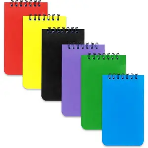 6 Pack Pocket Notebook Small 3x5 Spiral Notepads With Lined Pages, Small Top Spiral Notebook Little Mini Memo Steno Note Pads for Outdoor  Office College School