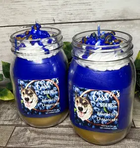 Blueberry Cheesecake Handmade Candle (1) 16oz Decor Fragrance, Gift Ideas, Creative Candles Room Cozy Household Freshener Ornaments Scented Perfume Aroma Decoration