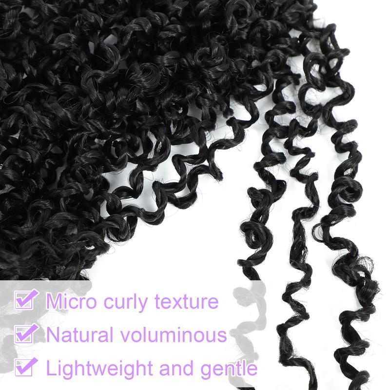 BEFUNNY 8 Inch Pre-looped Yanky Twists Crochet Braids 3 Packs  Passion Twist with Curly Ends Spring Mini Twist Crochet Hair for Black Women Boho Crochet Braids Synthetic