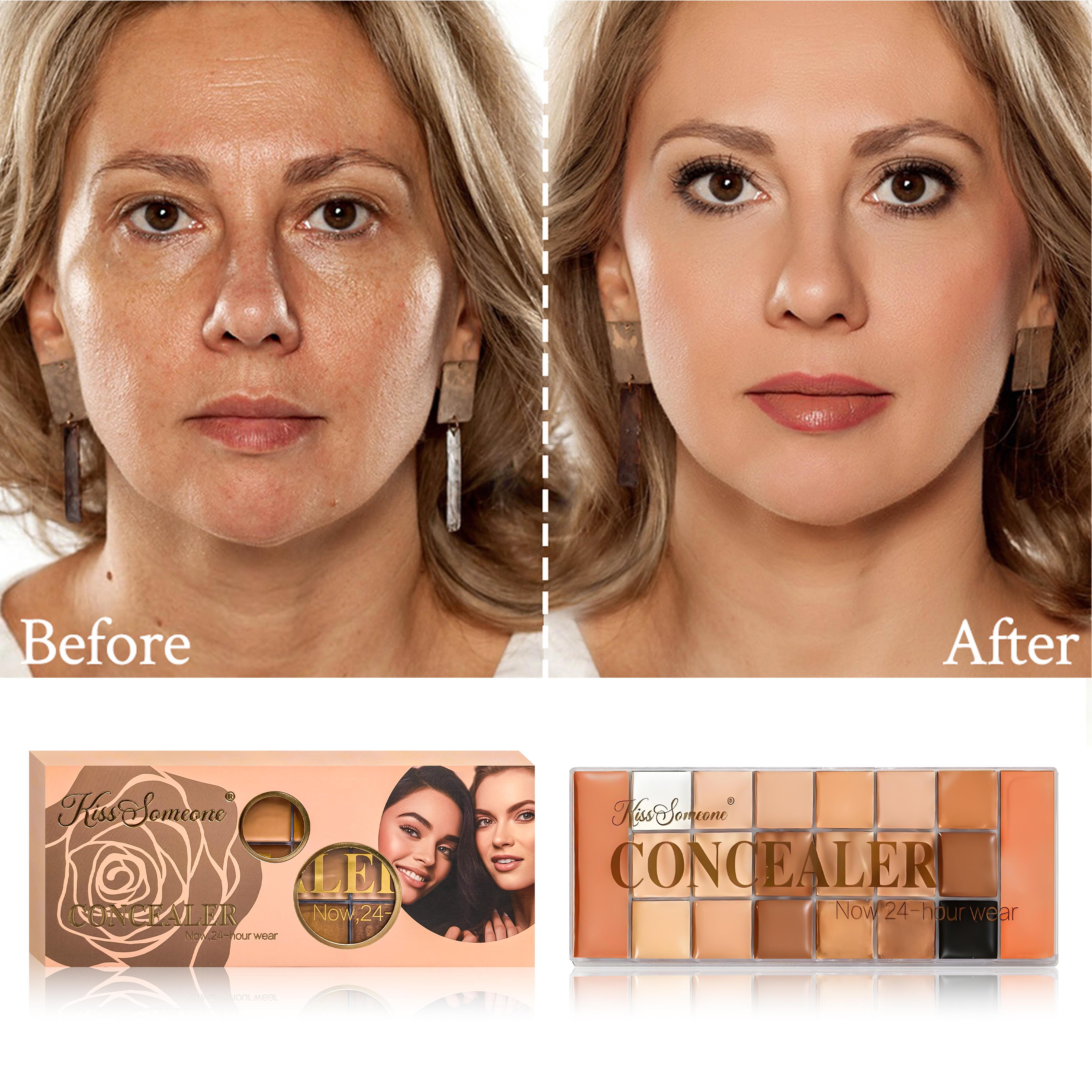 Multicolors Concealer Palette Full Coverage Color Corrector Kit – Dark Circles, Acne, Blemishes, Contour & Highlight, Waterproof Long Lasting 24H Cream Makeup for All Skin Tones Beginners & Pros