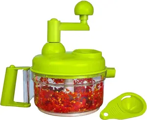 Manual Vegetable   Processor 8 in 1 - , Mixer, Blender, Whipper, Egg Separator, Mincer, , Dicer with Clear Container 1200ml