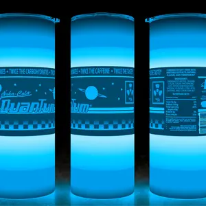 Glow in the Dark Nuka Cola Quantum - Fallout Gaming Drink Cup Mug Tumbler 20oz Drinkware Stainless Steel Insulated, Perfect for Anime Fans, Great for Hot or Cold Drinks!
