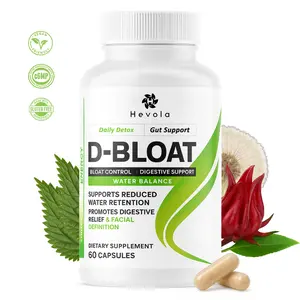 D-BLOAT Daily Debloat - Natural Bloating Relief & Water Retention Support - Vitamin C, Magnesium, Dandelion Extract & More - 60 Capsules Dietary Supplement