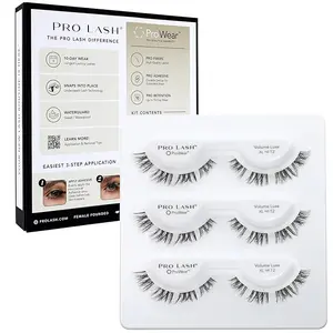 Pro Lash No. 12 ProWear/SoftWear Professionally Styled Lash Clusters - Easiest to Apply Eyelash Cluster - 7-10 Day Eyelashes - Waterproof Lashes Clusters - 3 Sets - Volume Luxe XL No. 12 - Black