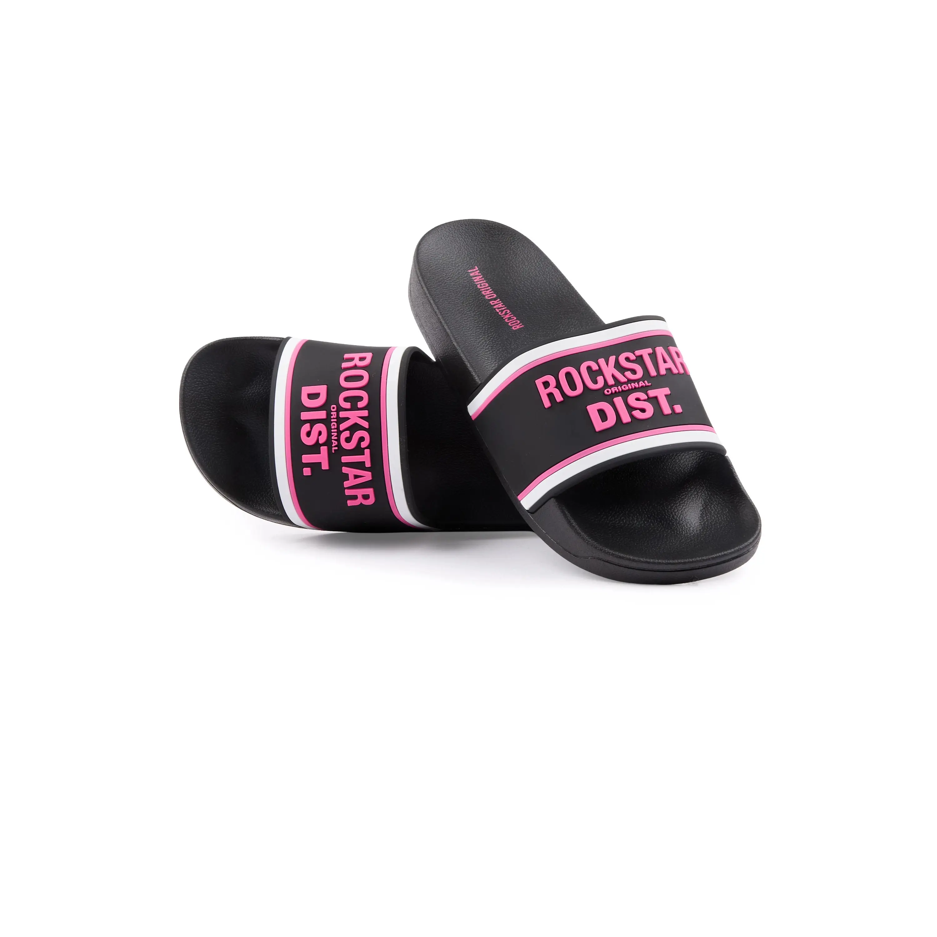 Dalasia Black/Pink Slides Dalasia Black/Pink Slides
