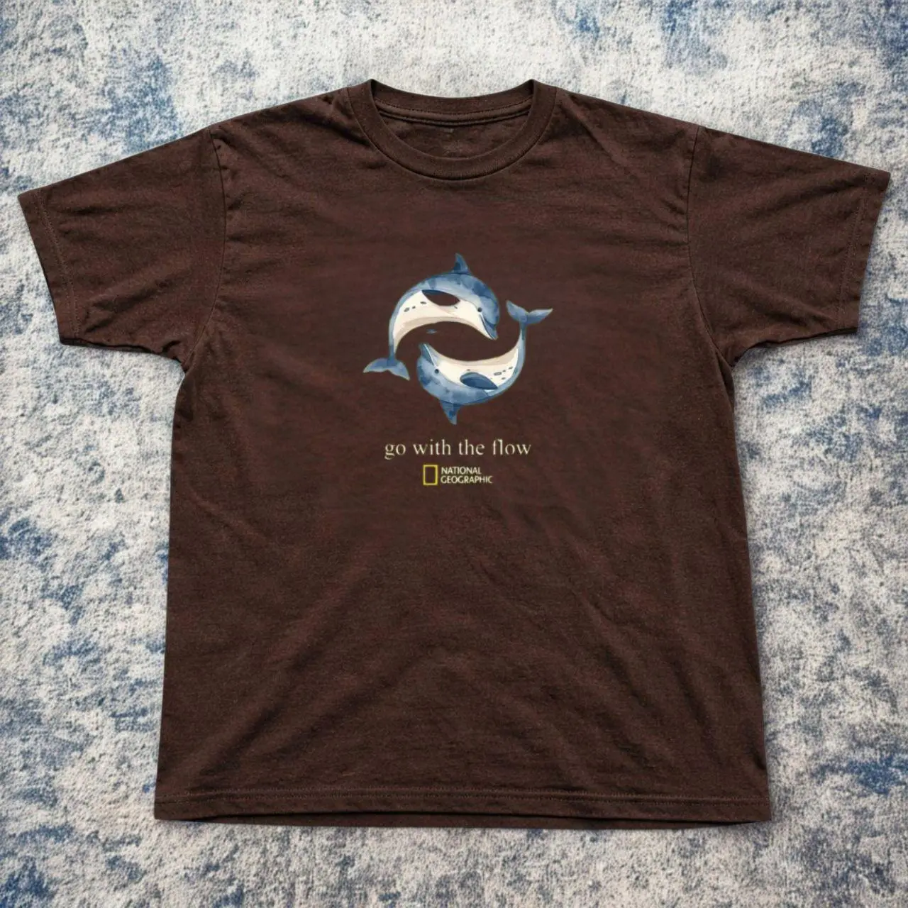 National Geographic Dolphins go with the flow Graphic T-shirt Unisex