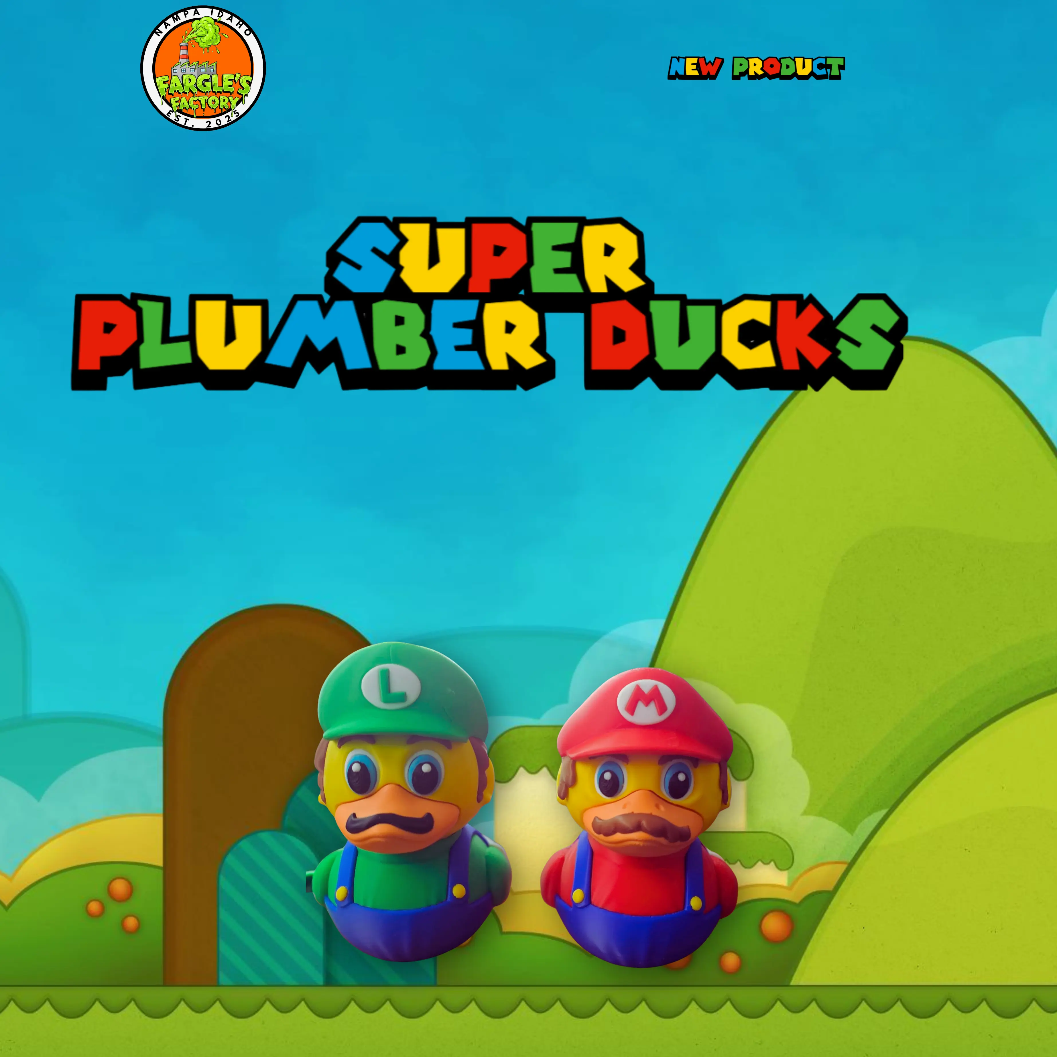 Super Plumber Duck 3D Print - Unique Gamer Collectible & Decor