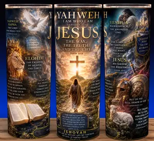 I Am The Way The Truth And Life Jesus God Religious Bible VerseCup Mug Tumbler 20oz with Lid & Straw, Stainless Steel, Lightweight Design for Hydration - Reusable, Stylish
