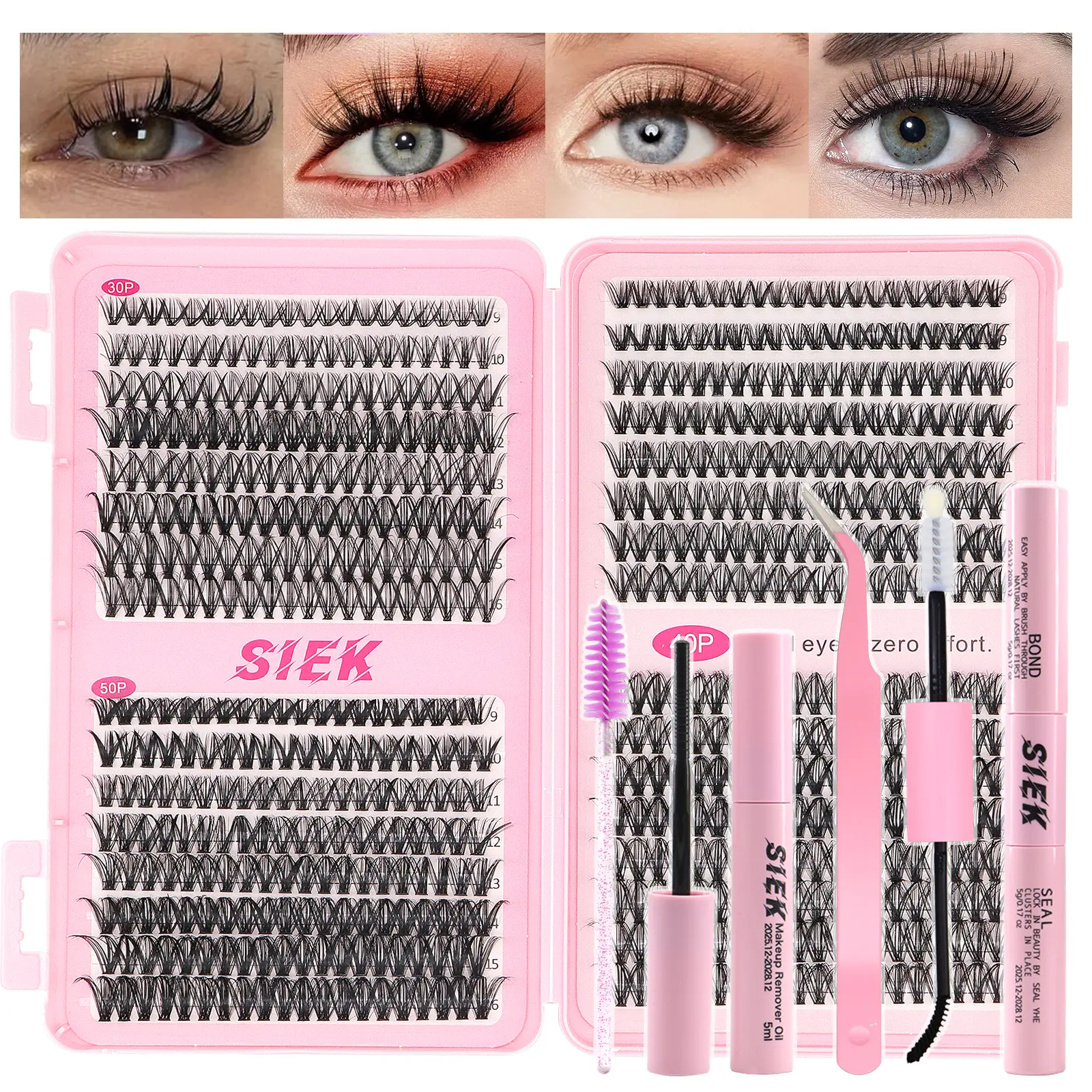 magozg Lash Clusters Kit | Reusable Wispy False Eyelashes for Natural & Dramatic Looks | Hypoallergenic Synthetic Lashes for All Eye Shapes | Party, Daily Wear & Special Occasions30+40 Lightweight Cosmetic