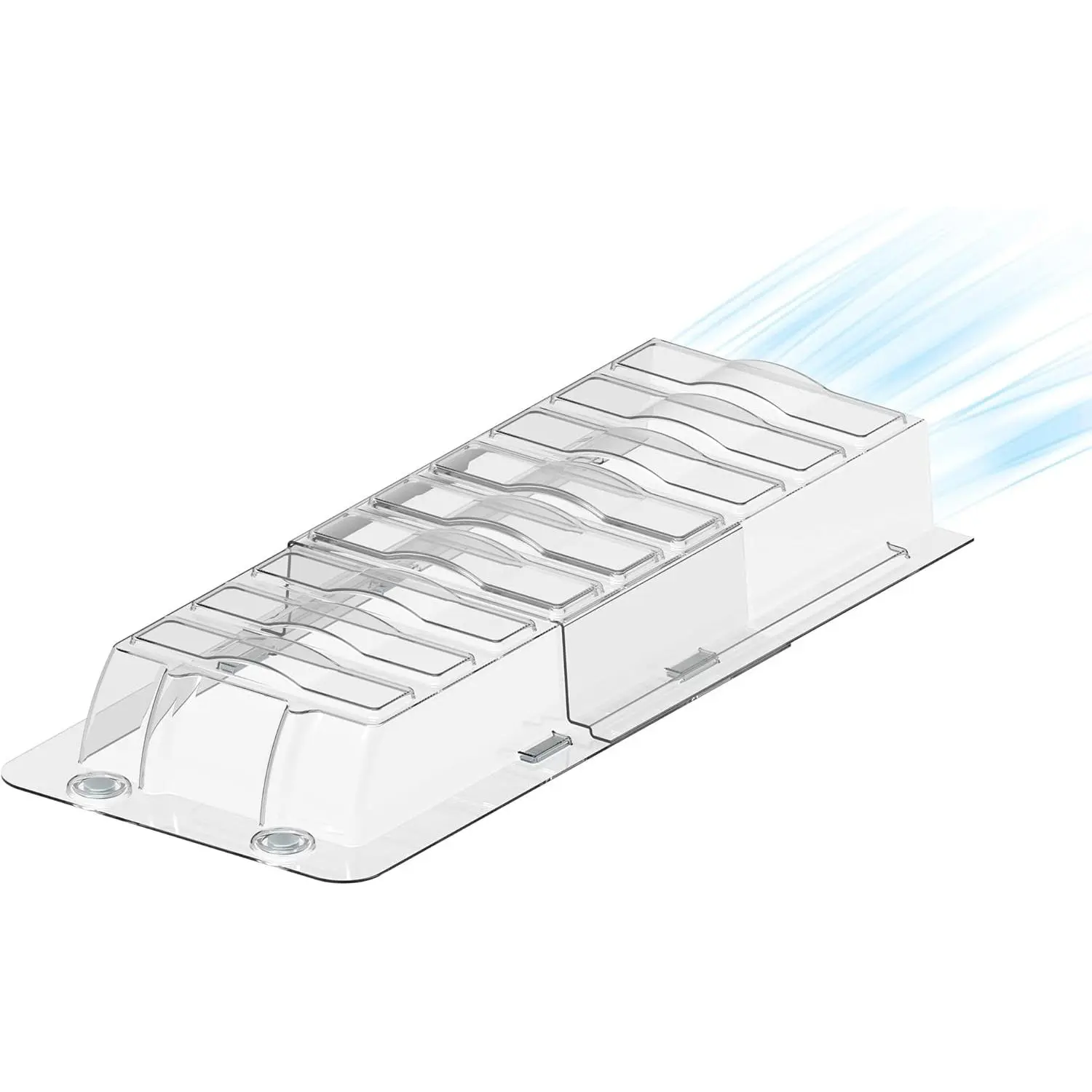 Sideways  Vent Extender for Under Furniture, Floor Resiter Vent Deflector Fits Vents 3" - 6" Wide (1PCS)