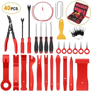Nilight 40Pcs Trim Removal Tool Kit Red
