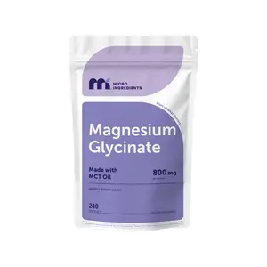 Micro Ingredients Magnesium Glycinate 800mg with MCT Oil, 240 Softgels