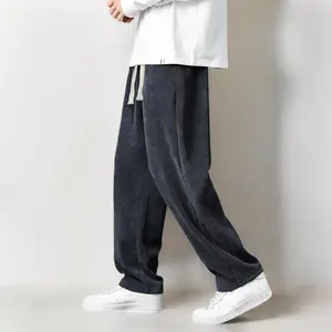 Men's Loose Fit Plain / Letter Patched Drawstring Waist Pants with Pocket Design, Casual Straight Leg Sweatpants, Spring & Fall Trousers for Men Outdoor Activities, Men Cargo Pants Menswear Stylish   pantalones para hombre