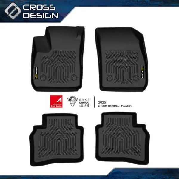 CROSSDESIGN TPE Car Floor Mats, 2-Row  Set, Upgraded Version Fit for 2021-2023 Buick Envision, Car Accessories