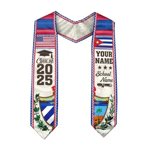 Customize Cuba Graduation Sash, Cubans American Flag Graduation Sash 2025, Cubans Graduation Stole Class Of 2025, Stole Gift