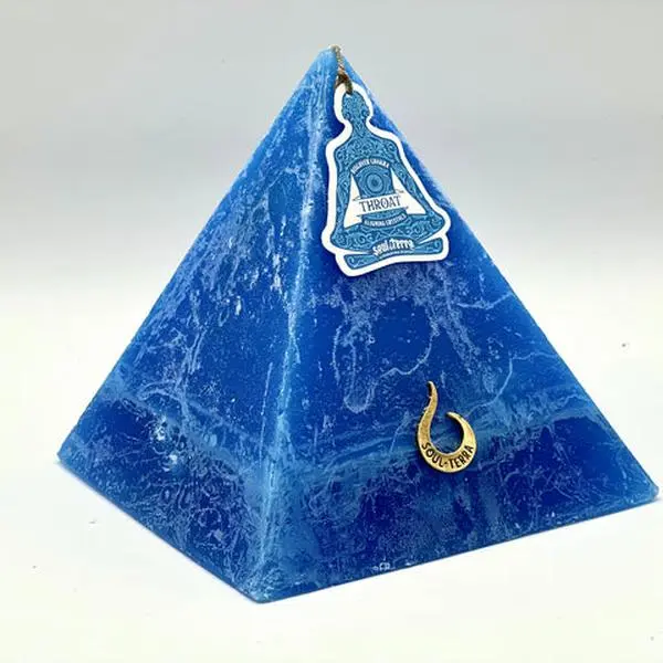 Throat Chakra Candle brings Communication | Inner Truth | Expression | Consideration communicating your wants and needs. Light this Throat Chakra candle to release any blockages preventing you from expressing yourself. Scent of Sea Petals