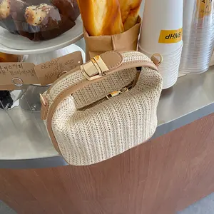 2026 Summer New Arrival: Woven Straw Mini Bag — Casual Women's Handbag (Hand-carry, Shoulder, or Crossbody Style)
