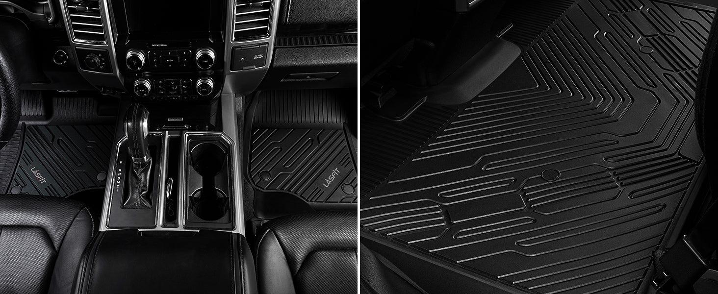 Lasfit fit for 2015-2026 Ford F-150 1st Row Floor Mats, Fit Carpet Floor Only