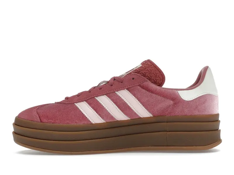 adidas gazelle silver green womens Adidas x Gucci Women's Gazelle Pink Velvet Low Top Sneakers