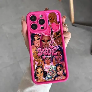 Cartoon Girl Pattern Phone Case, Shockproof Phone Protective Cover, Phone Accessory Compatible with iPhone XR 11 12 13 14 15 16 Series, Casing, Smartphone