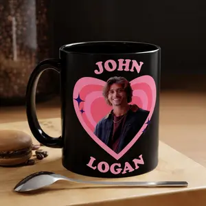 John Logan Pop Art Heart Ceramic Coffee Mug (11oz 15oz), Antonio Cipriano as John Logan Off Campus