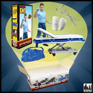 Ultimate EMT Figure & Stretcher Accessory Set for WWE & AEW Wrestling Action Figures