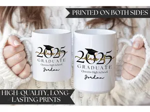 Graduating Class of 2025 Mug, Graduation Mug Personalized, Graduation Coffee Cup, High School Graduation Gifts, College Graduation Gifts