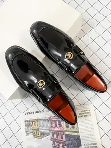 Men's Fashionable Plain Color Slip on Dress Shoes, 2024 New Style Casual Comfortable Loafers for Daily Wear, Lightweight Breathable Shoes for All Seasons, Round Toe Footwear