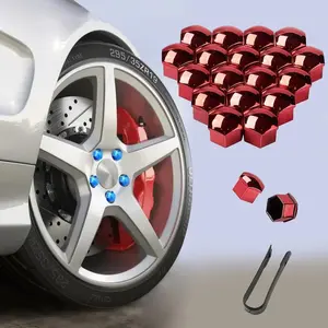 Car Wheel HUB Decorative Nut Protective Plastic Cover, Universal Car Wheel Lug Nut Cover, Car Exterior Accessories for Car Decoration, Car Parts, Auto Parts