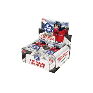 Topps 2025 Pro Debut Baseball Hobby Box with 4 Autograph Cards Including Chrome Variations and Jumbo Autograph Relic Cards