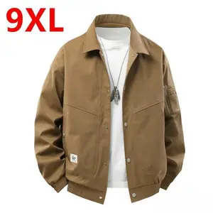 Men’s Large/Plus Size Business Jacket – Spring Trend, Light Luxury Style, Loose Fit (9XL/8XL), can be worn with a raincoat