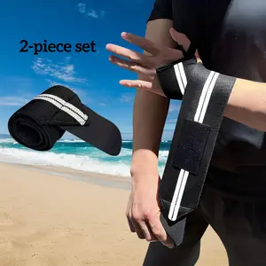 2 Pcs Wrist Brace, Wrist Wraps for Weightlifting,Lifting Wrist Wraps Gym Strap for Men Women, white, red,More Elasticity Density Weaving,Suitable for Weightlifting,Fitness