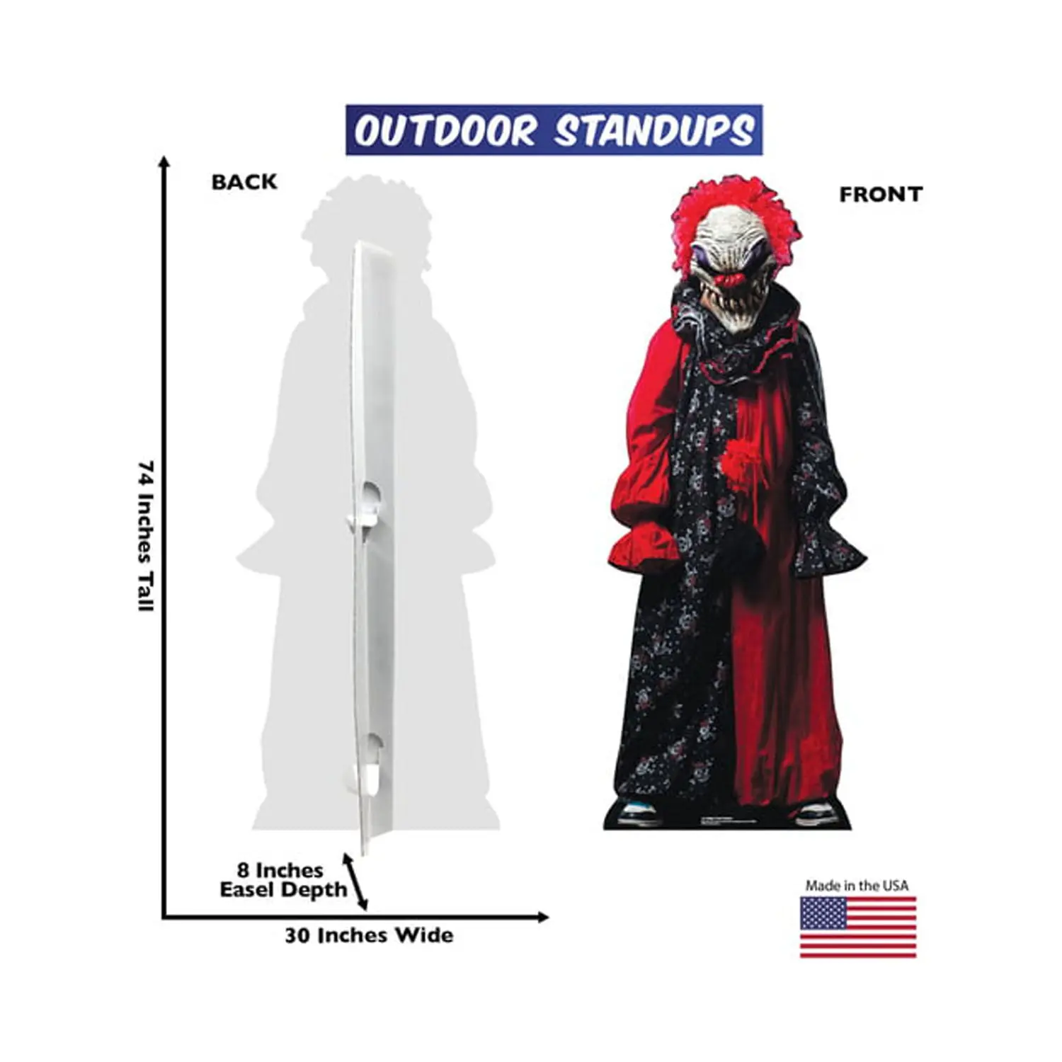 Advanced Graphics 2636 74 x 30 in. Creepy Clown Outdoor Decor
