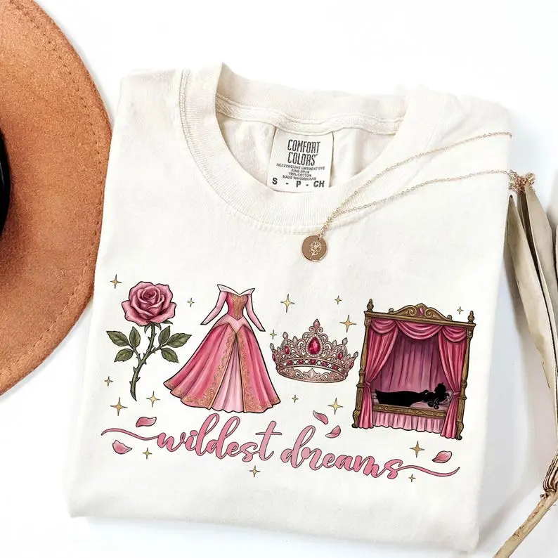 Retro Wildest Dreams Comfort Colors Shirt, Sleeping Beauty Princess Tee, Princess Gift, World Trip Tee 2026