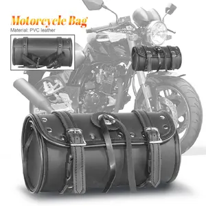 Dream Apparel Motorcycle Tool Bags PVC Handlebar Bag Universal Motorcycle Fork Bag Saddlebags Sissy Bar Storage Tool Bag