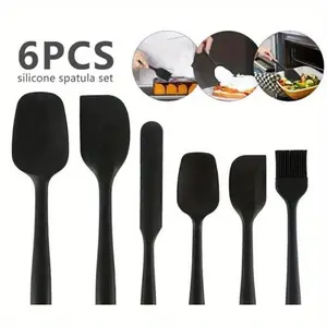 6 Pieces Silicone Spatula Set Food Grade Non Stick Heat Resistant Spatulas Turner for Cooking Baking Mixing Baking Tools