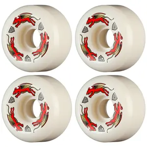 Powell Peralta Skateboard Wheels 56mm x 36mm Dragon Formula 93A AV6 Nano Rat Off White