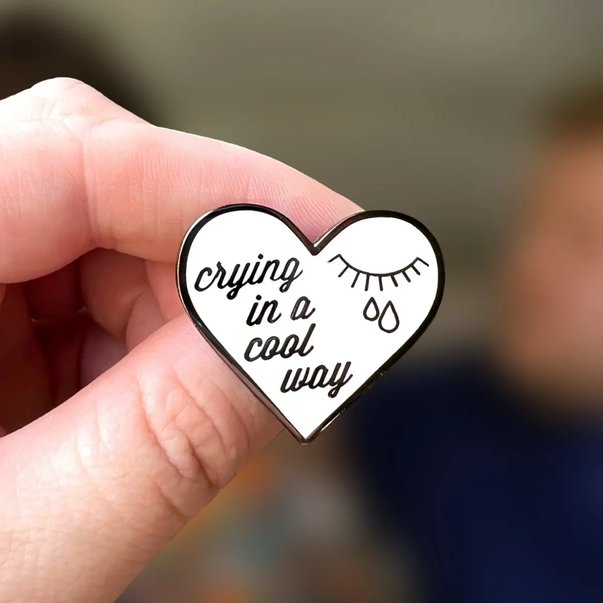 Crying in a Cool Way Enamel Pin – Funny Emotions Pin, Unique Gift for Fans of Quirky Humor, Cute Accessory for Pin Collectors - Harry Quote